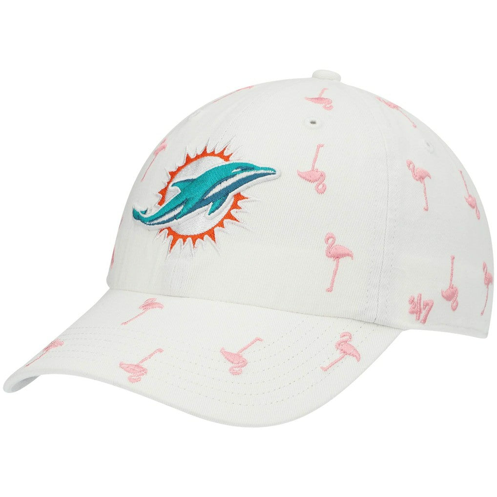 47 brand Miami Dolphins '47 Women's Confetti Clean Up Adjustable Hat White