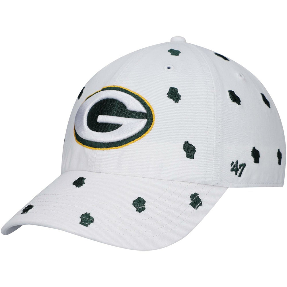 47 brand Green Bay Packers '47 Women's Confetti Clean Up Adjustable Hat White