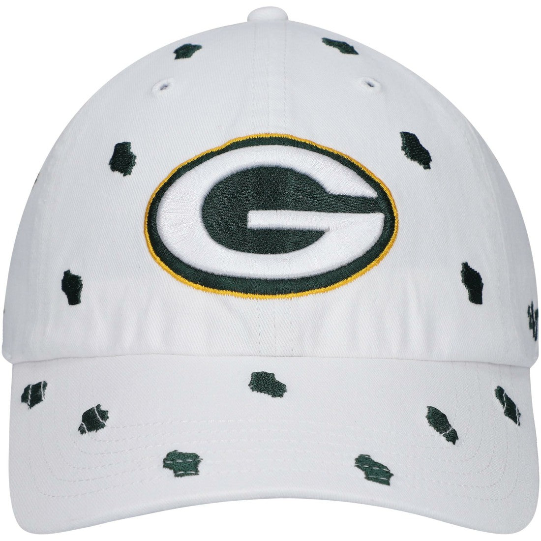 47 brand Green Bay Packers '47 Women's Confetti Clean Up Adjustable Hat White