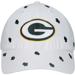 47 brand Green Bay Packers '47 Women's Confetti Clean Up Adjustable Hat White