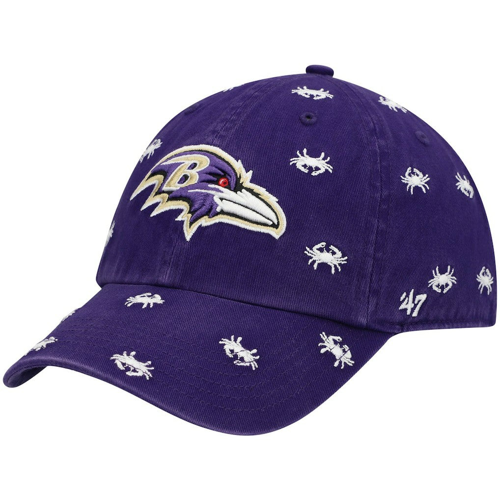 47 brand Baltimore Ravens '47 Women's Confetti Clean Up Adjustable Hat Purple