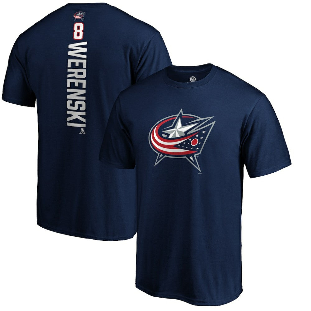 Zach Werenski Columbus Blue Jackets Playmaker T-Shirt - Navy - NHL 3908138