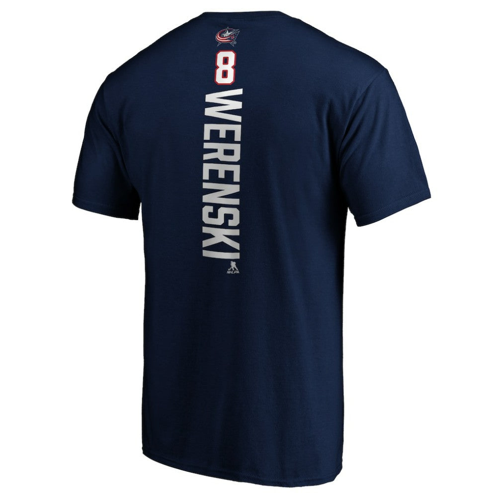 Zach Werenski Columbus Blue Jackets Playmaker T-Shirt - Navy - NHL 3908138