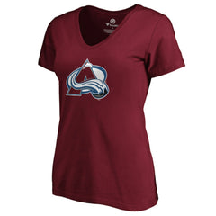 Nathan MacKinnon Colorado Avalanche Women's Playmaker V-Neck T-Shirt - Garnet - NHL 3908194