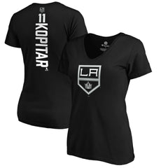 Anze Kopitar Los Angeles Kings Women's Playmaker V-Neck T-Shirt - Black - NHL 3908204