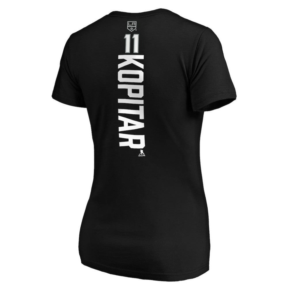 Anze Kopitar Los Angeles Kings Women's Playmaker V-Neck T-Shirt - Black - NHL 3908204