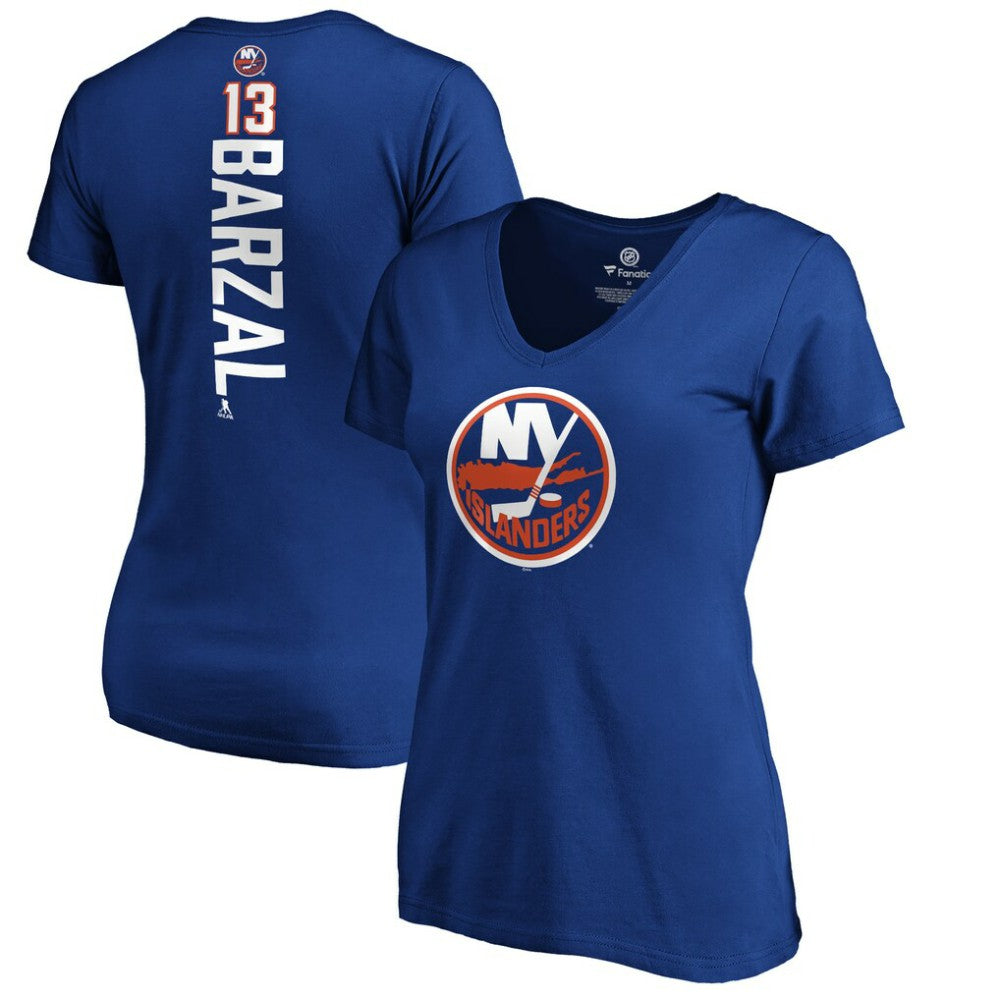 Mathew Barzal New York Islanders Women's Playmaker V-Neck T-Shirt - Royal - NHL 3908211