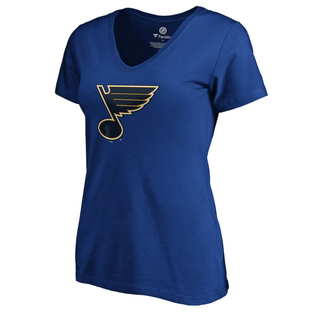 Jordan Binnington St. Louis Blues Women's Playmaker V-Neck T-Shirt - Royal - NHL 3908222