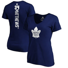 Auston Matthews Toronto Maple Leafs Women's Playmaker V-Neck T-Shirt - Royal - NHL 3908225