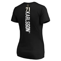 William Karlsson Vegas Golden Knights Women's Playmaker V-Neck T-Shirt - Black - NHL 3908230