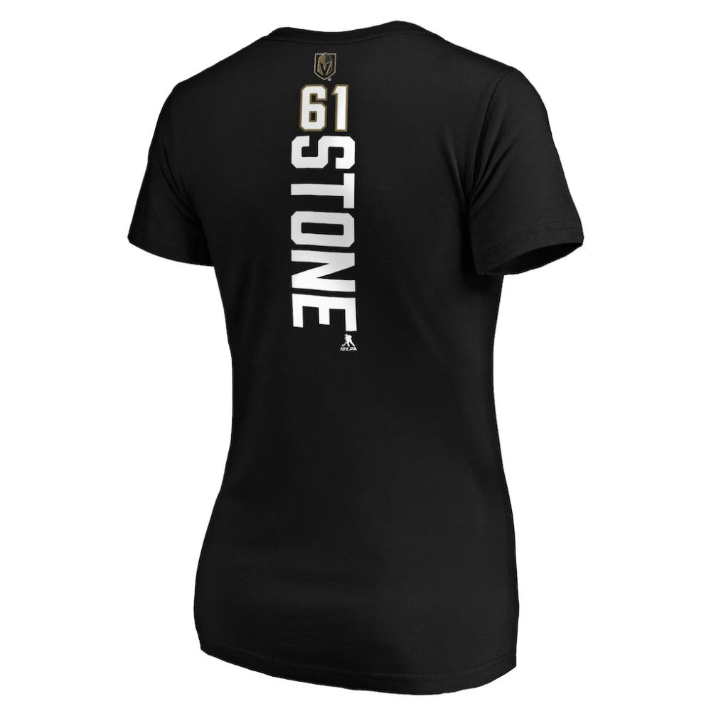 Mark Stone Vegas Golden Knights Women's Playmaker V-Neck T-Shirt - Black - NHL 3908232