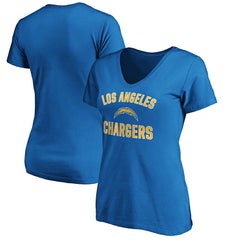 Los Angeles Chargers Women's Victory Arch V-Neck T-Shirt Blue