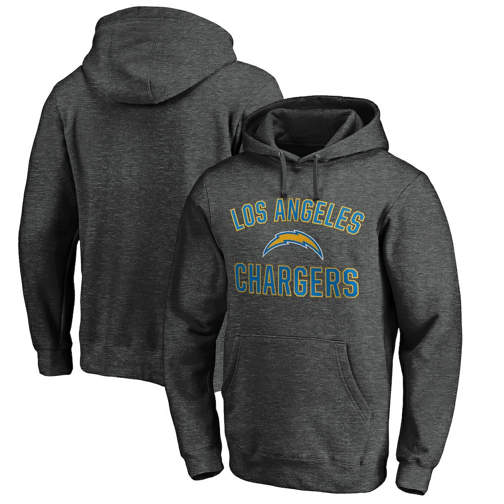 Los Angeles Chargers Victory Arch Pullover Hoodie Heather Gray