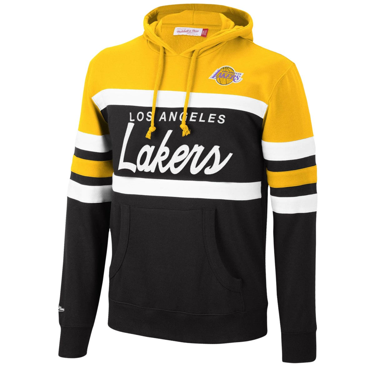 Los Angeles Lakers Head Coach Pullover Hoodie Gold/Black | Mitchell & Ness Lifestyle