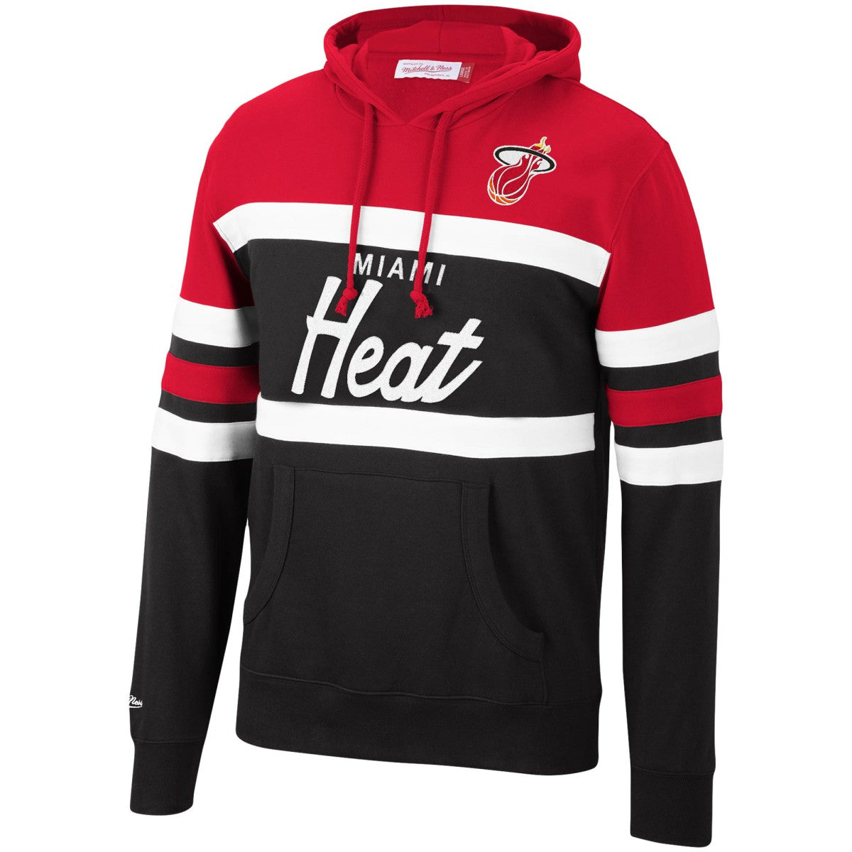 Miami Heat Head Coach Pullover Hoodie Red/Black | Mitchell & Ness Near Me