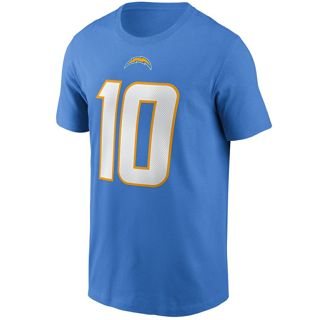 Nike Justin Herbert Los Angeles Chargers Name & Number T-Shirt Powder Blue