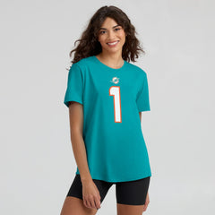 Nike Tua Tagovailoa Miami Dolphins Women's Name & Number T-Shirt Aqua