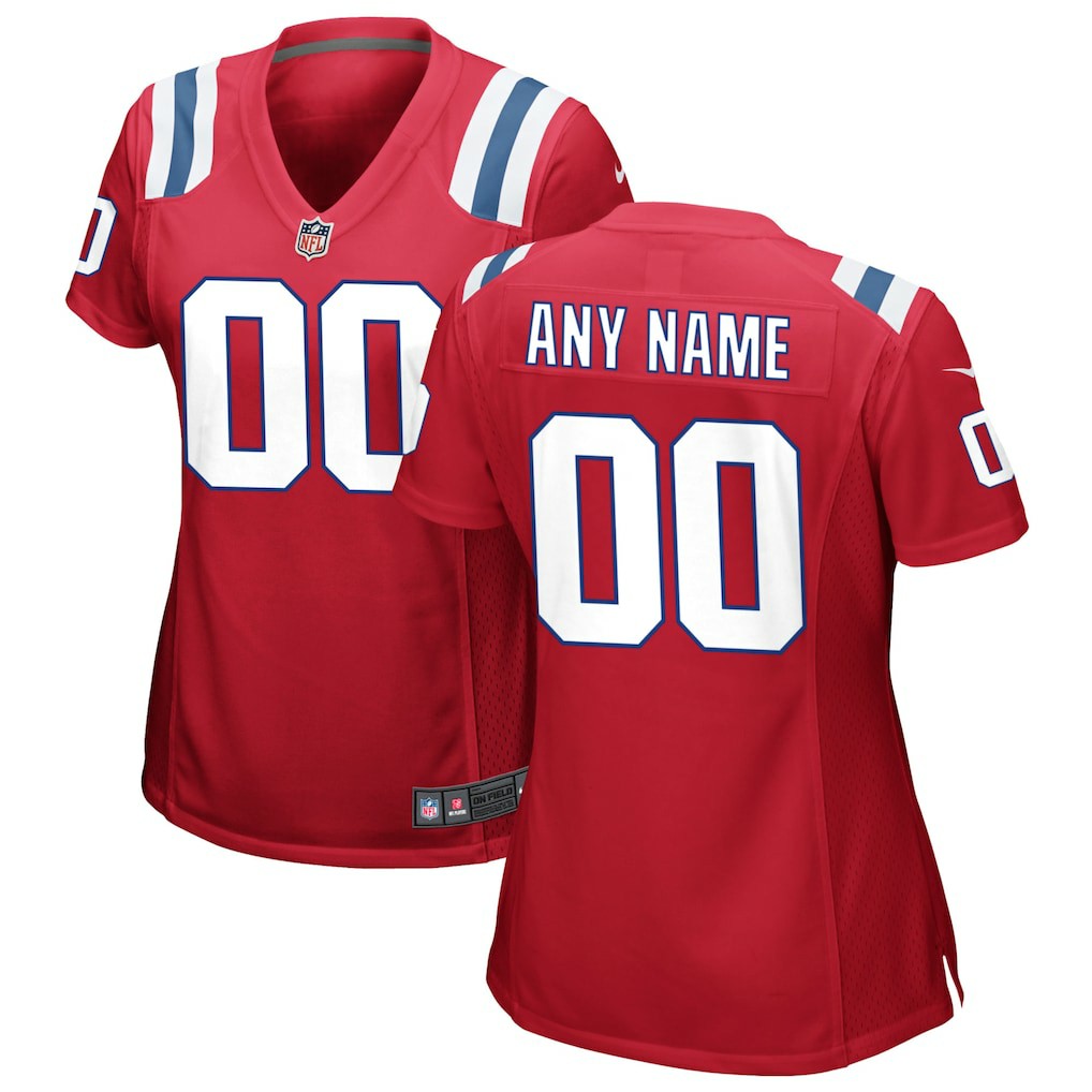Nike New England Patriots Women's Alternate Custom Jersey Red