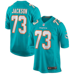 Nike Austin Jackson Miami Dolphins Game Jersey Aqua