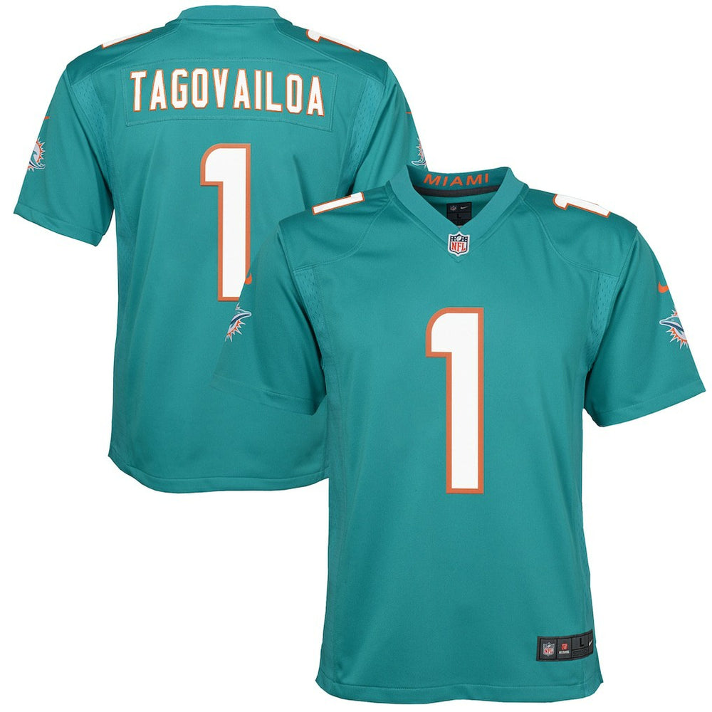 Nike Tua Tagovailoa Miami Dolphins Youth Game Jersey Aqua