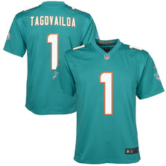 Nike Tua Tagovailoa Miami Dolphins Youth Game Jersey Aqua