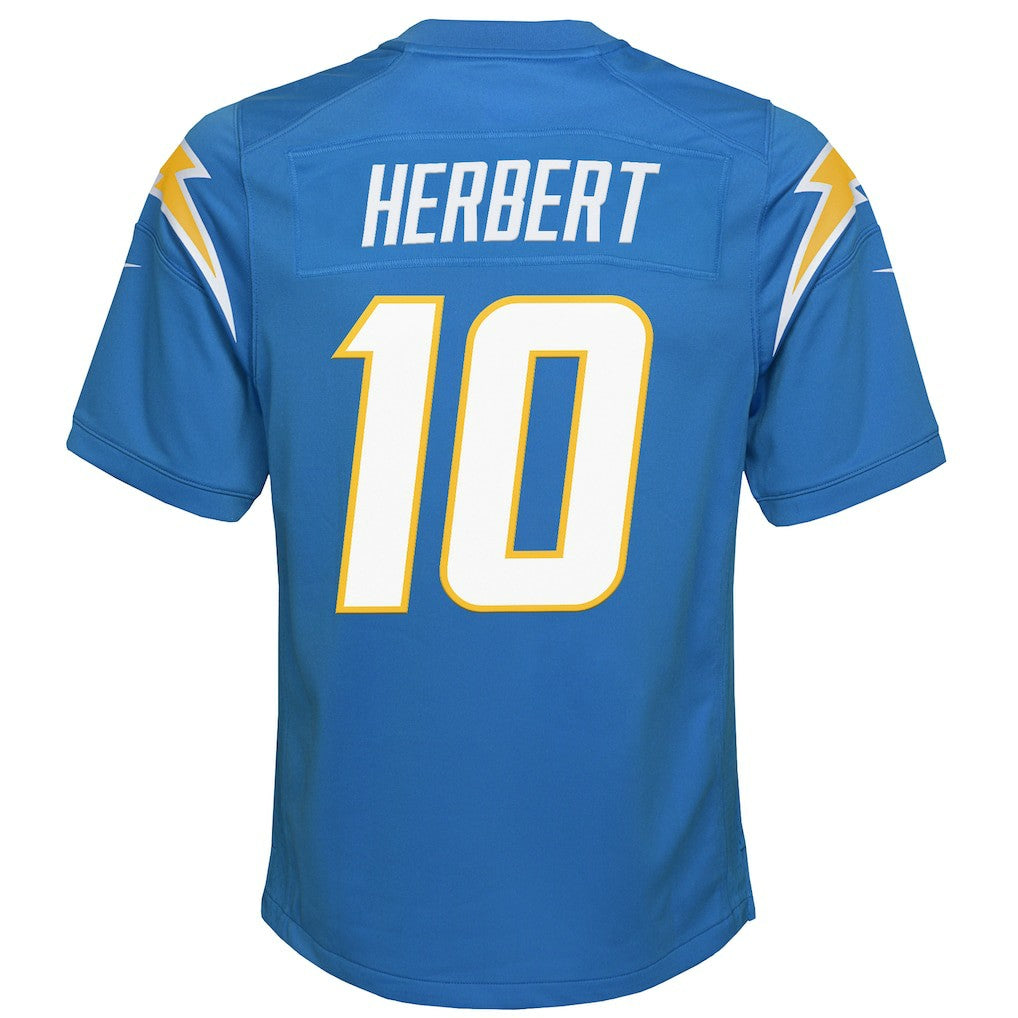 Nike Justin Herbert Los Angeles Chargers Youth Game Jersey Powder Blue