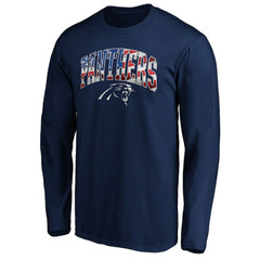 Carolina Panthers Banner Wave Long Sleeve T-Shirt Navy