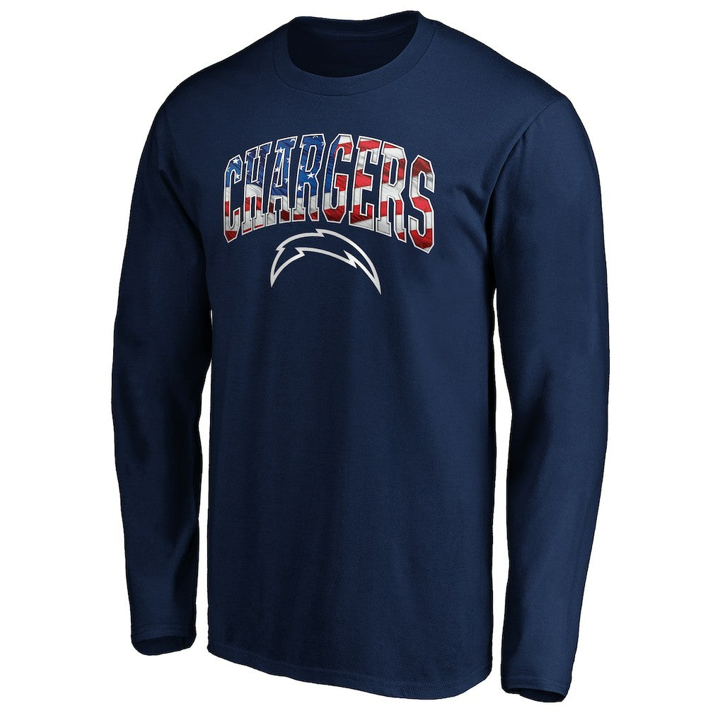 Los Angeles Chargers Banner Wave Long Sleeve T-Shirt Navy
