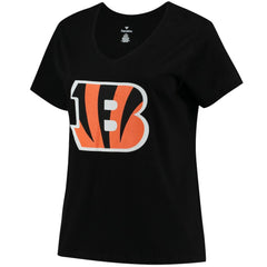 Fanatics Joe Burrow Cincinnati Bengals Women's Plus Size Name & Number V-Neck T-Shirt Black
