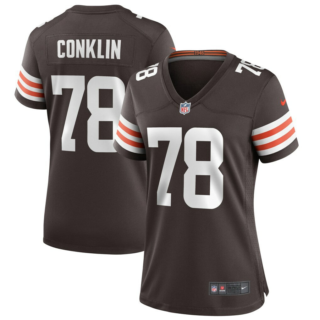 Nike Jack Conklin Cleveland Browns Women's Player Game Jersey Brown