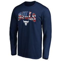 Chicago Bulls Banner Wave Long Sleeve T-Shirt Navy