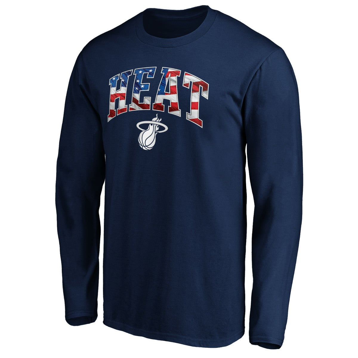 Miami Heat Banner Wave Long Sleeve T-Shirt Navy