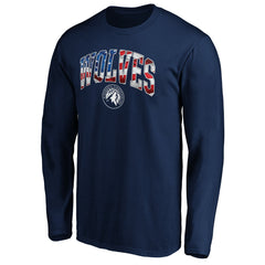 Minnesota Timberwolves Banner Wave Long Sleeve T-Shirt Navy