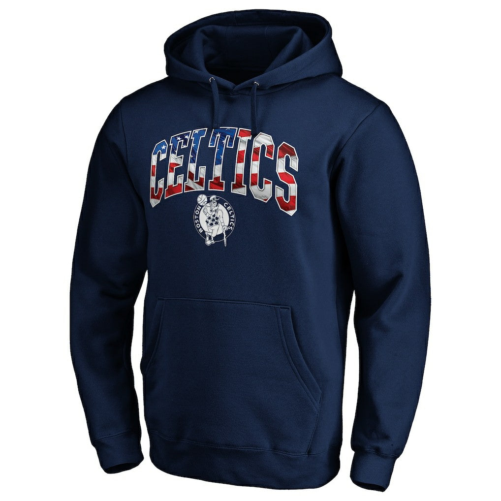 Boston Celtics Banner Wave Pullover Hoodie Navy