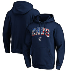 Cleveland Cavaliers Banner Wave Pullover Hoodie Navy
