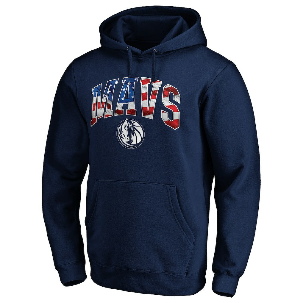Dallas Mavericks Banner Wave Pullover Hoodie Navy