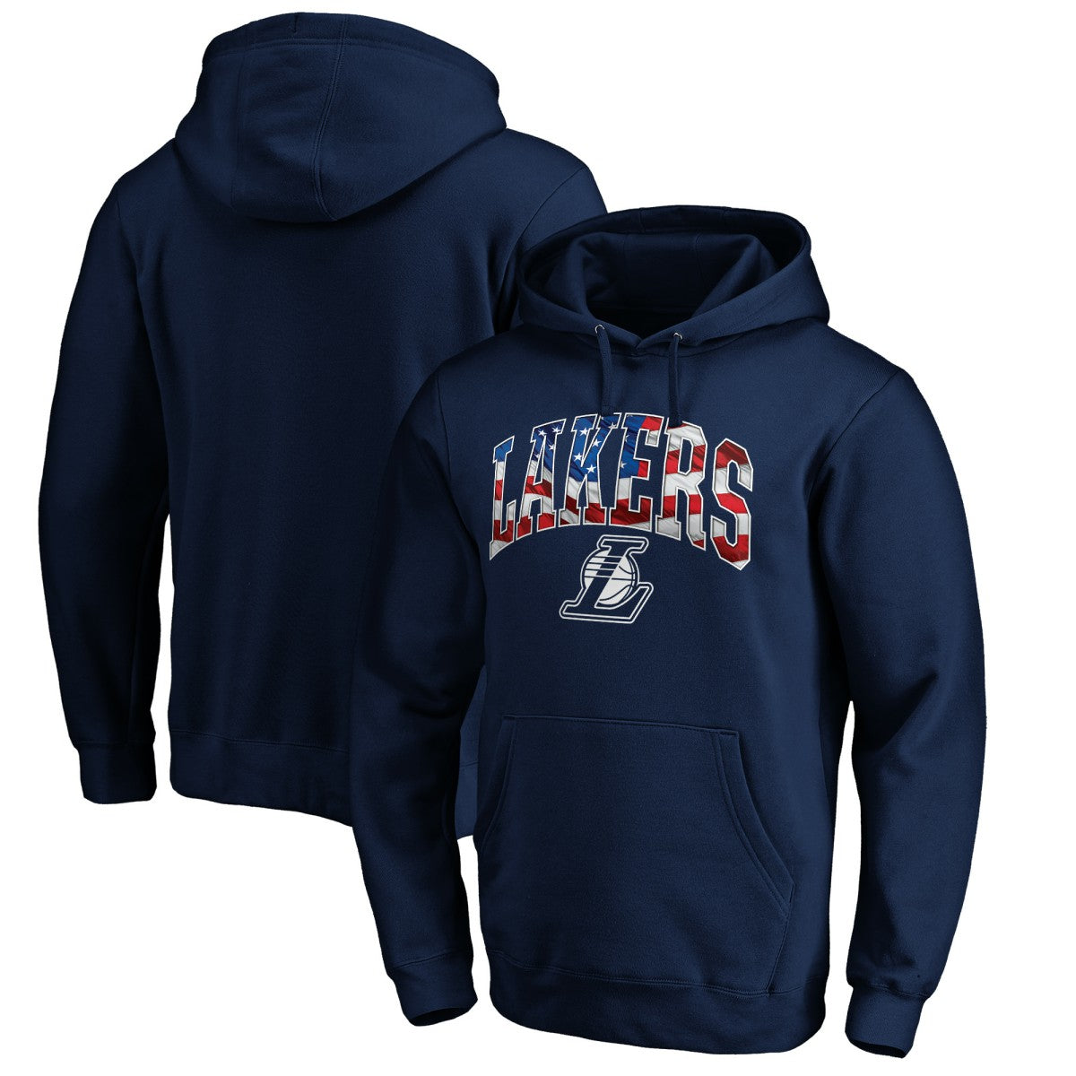 Los Angeles Lakers Banner Wave Pullover Hoodie Navy