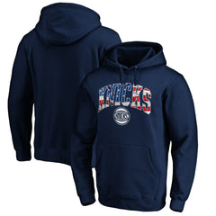New York Knicks Banner Wave Pullover Hoodie Navy