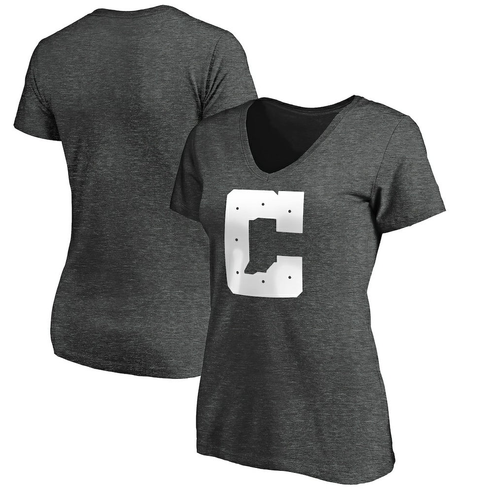 Indianapolis Colts Women's Secondary Logo V-Neck T-Shirt Heather Gray