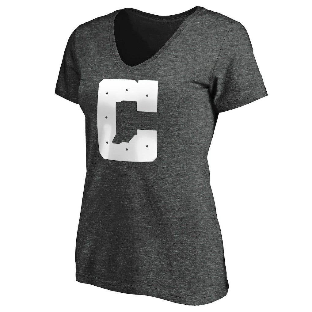 Indianapolis Colts Women's Secondary Logo V-Neck T-Shirt Heather Gray