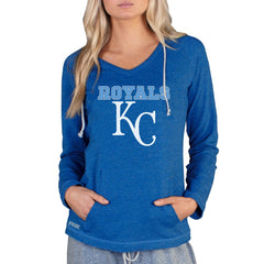 Kansas City Royals Concepts Sport Women's Mainstream Terry Long Sleeve Hoodie Top - Royal - MLB on Sale