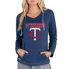 Minnesota Twins Concepts Sport Women's Mainstream Terry Long Sleeve Hoodie Top - Navy - MLB on Sale