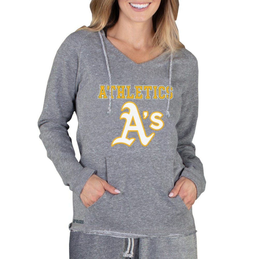 Athletics Concepts Sport Women's Mainstream Terry Long Sleeve Hoodie Top - Gray - MLB Discount
