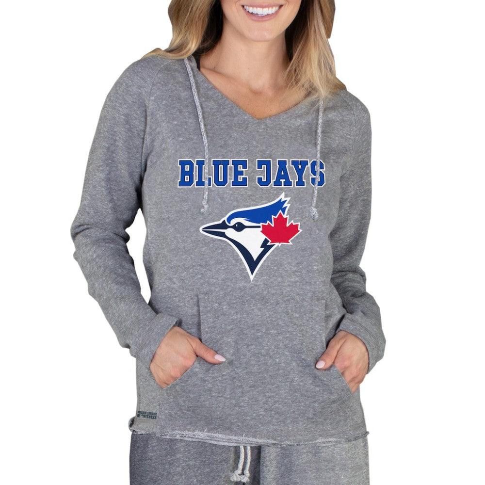 Toronto Blue Jays Concepts Sport Women's Mainstream Terry Long Sleeve Hoodie Top - Gray - MLB Online