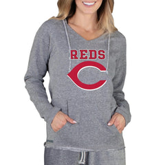 Cincinnati Reds Concepts Sport Women's Mainstream Terry Long Sleeve Hoodie Top - Gray - MLB Online