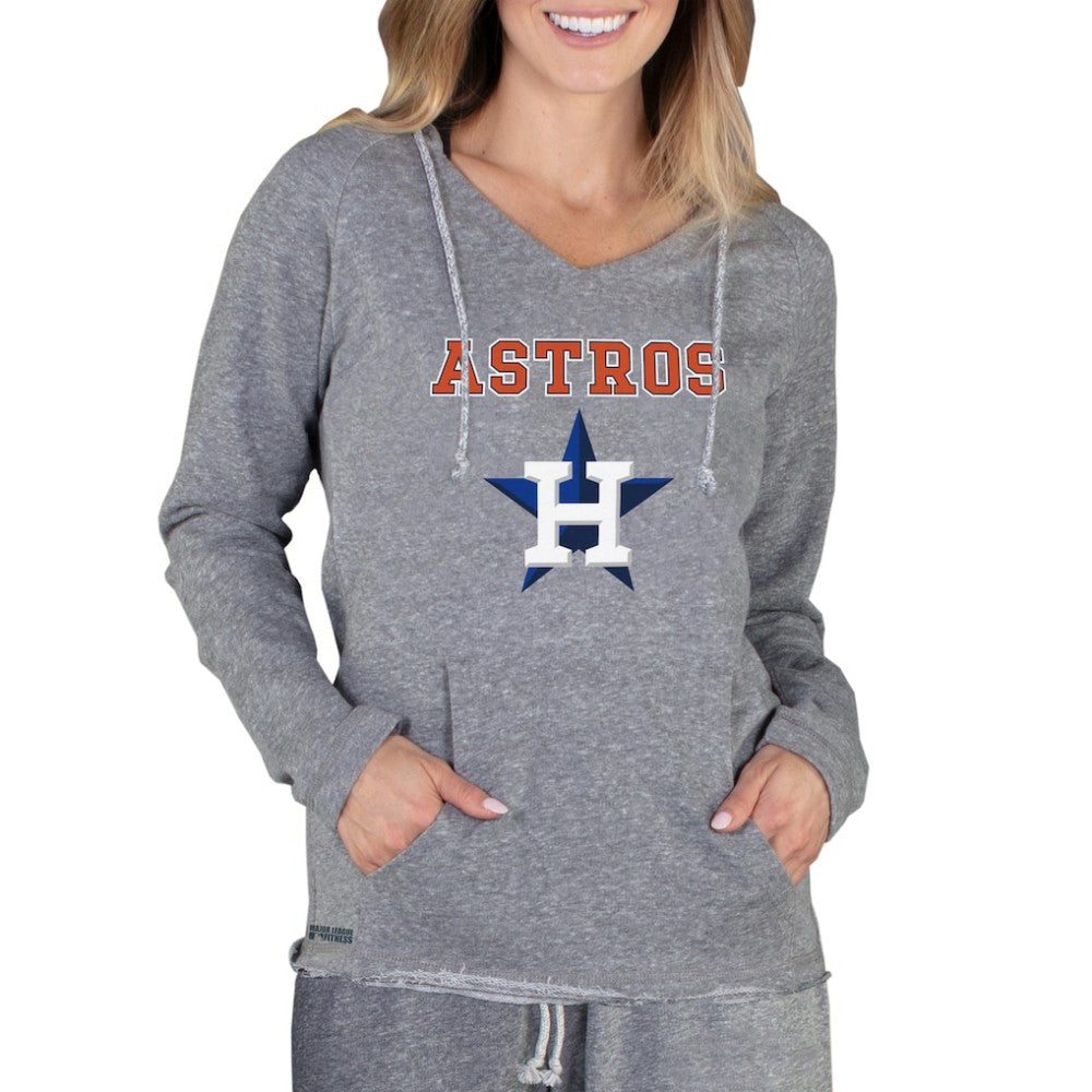 Houston Astros Concepts Sport Women's Mainstream Terry Long Sleeve Hoodie Top - Gray - MLB on Sale