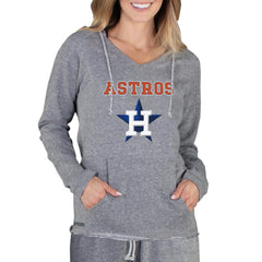 Houston Astros Concepts Sport Women's Mainstream Terry Long Sleeve Hoodie Top - Gray - MLB on Sale
