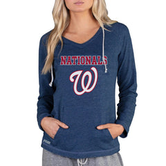 Washington Nationals Concepts Sport Women's Mainstream Terry Long Sleeve Hoodie Top - Navy - MLB Online