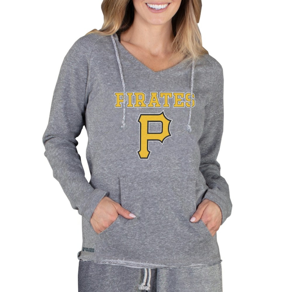 Pittsburgh Pirates Concepts Sport Women's Mainstream Terry Long Sleeve Hoodie Top - Gray - MLB Online