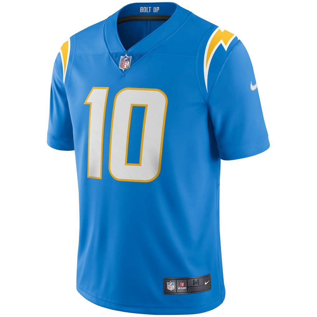 Nike Justin Herbert Los Angeles Chargers Vapor Limited Jersey Powder Blue